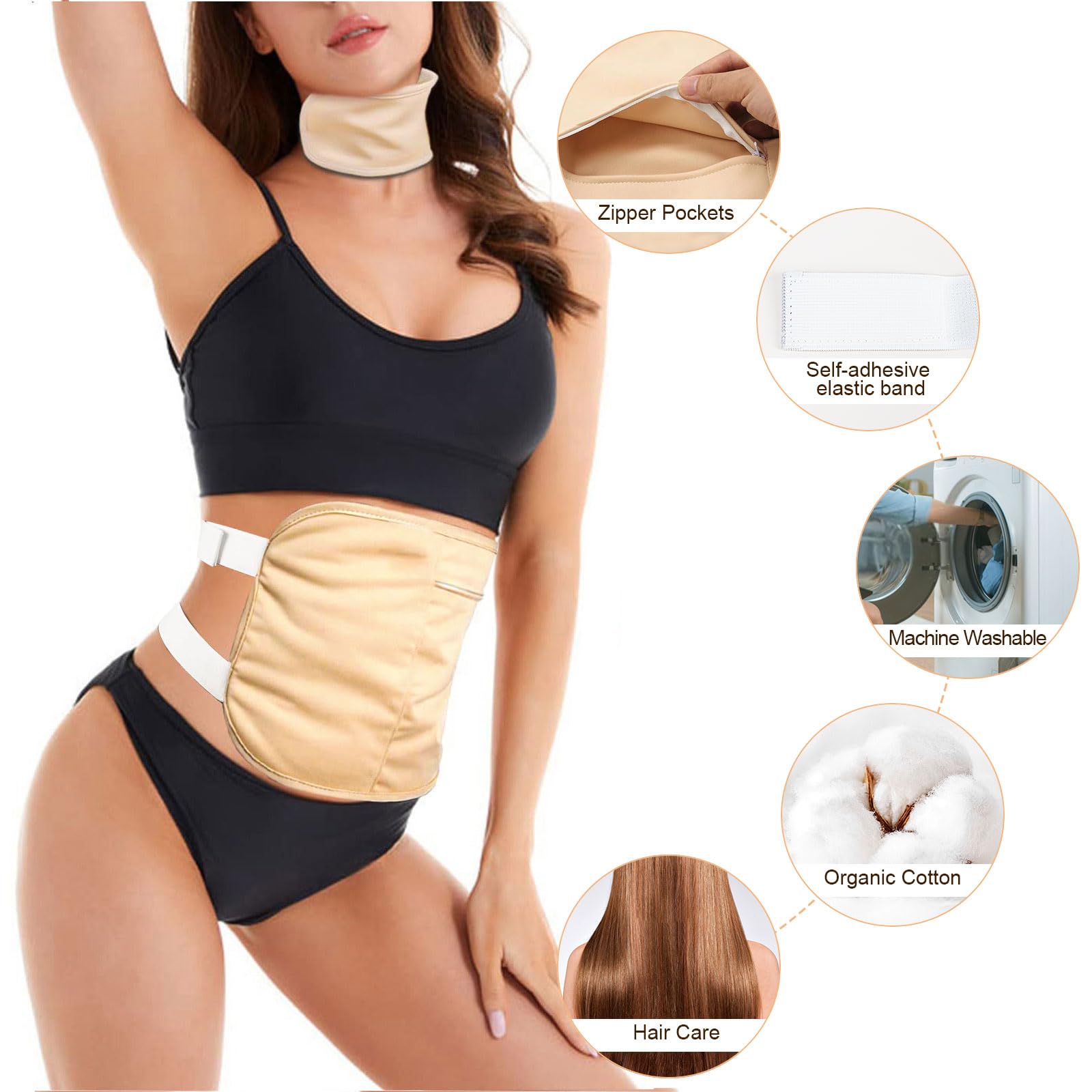 Pankousa neck wrap enhances comfort and neck relaxation with castor oil