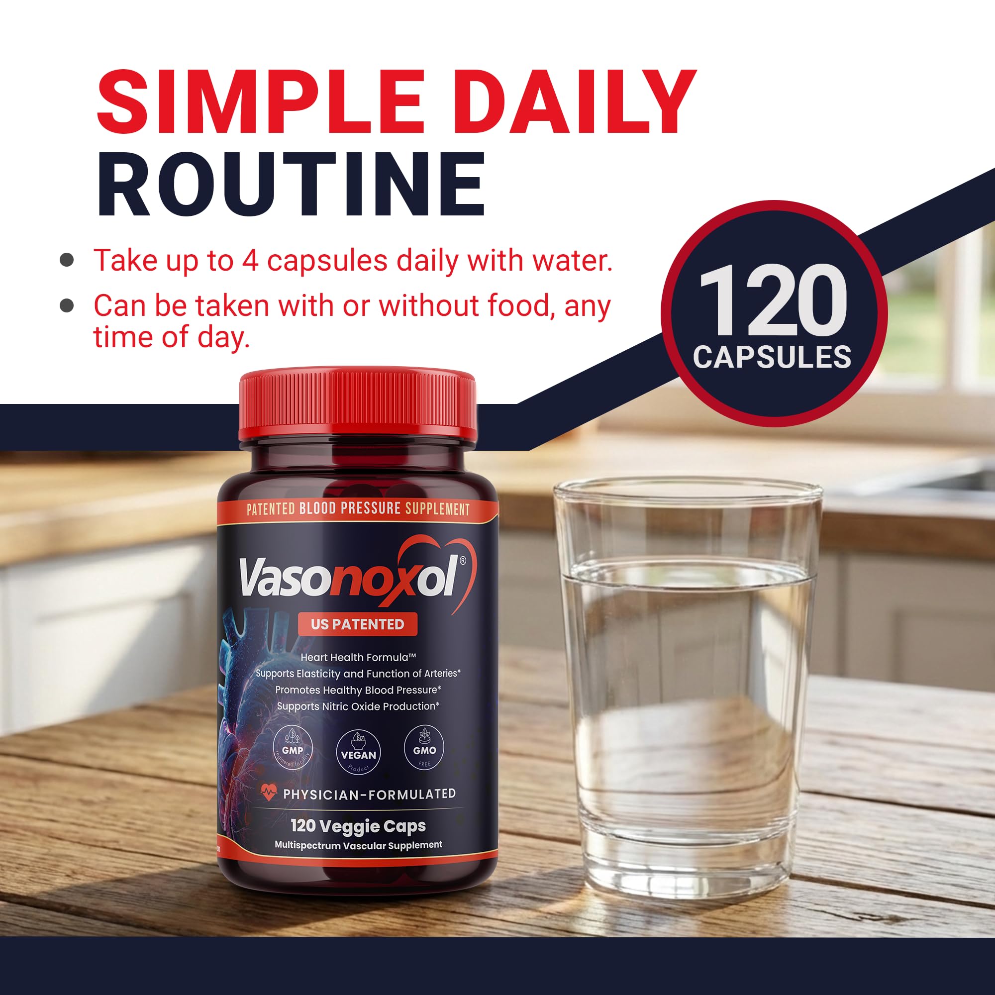 L-Arginine and L-Citrulline blend in Panoxol capsules for nitric oxide.