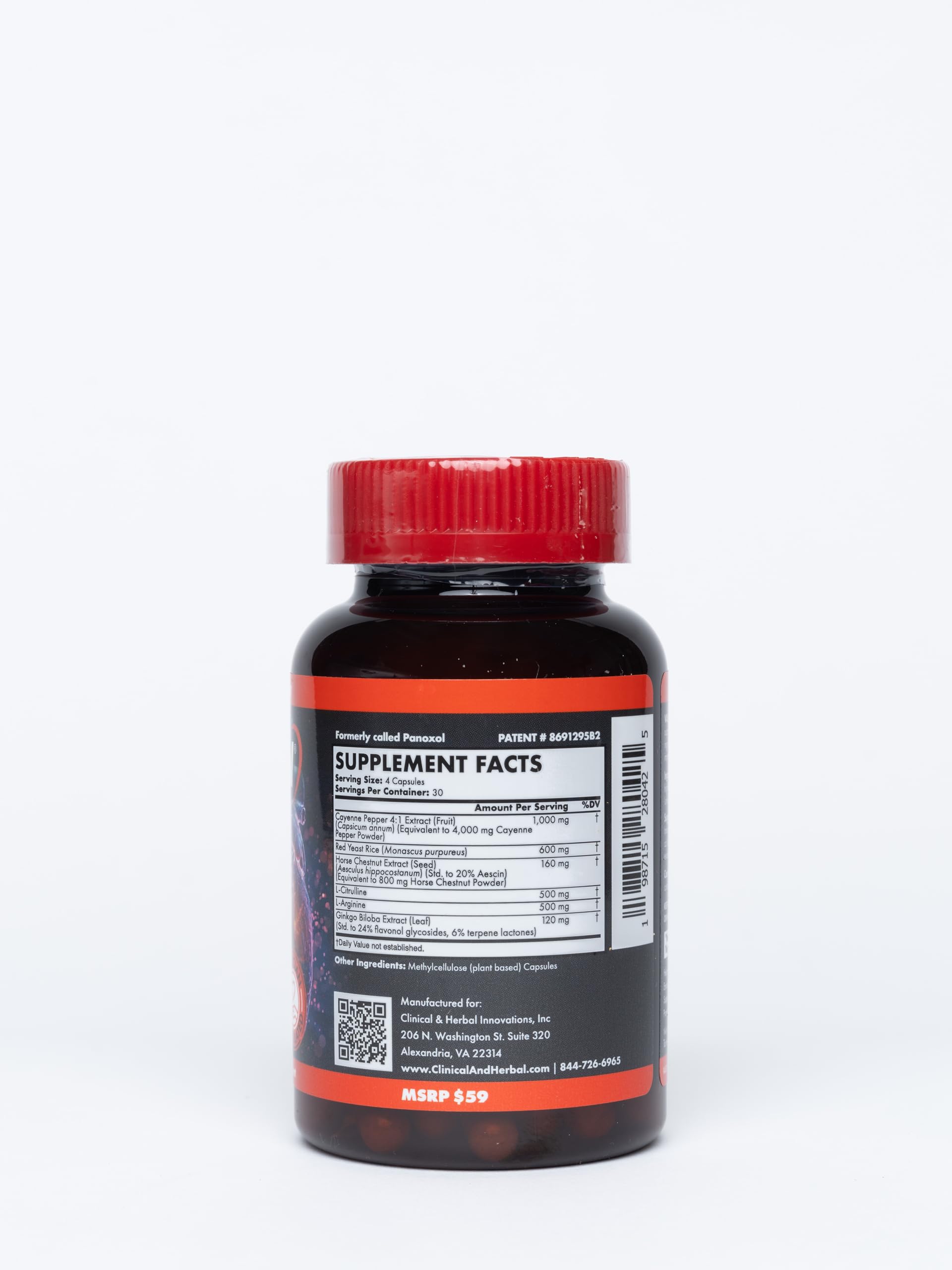 Panoxol Vasonoxol patent seal signaling physician-formulated, quality-assured blend.