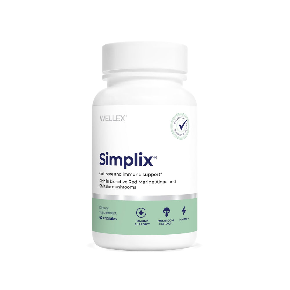 Papillex Simplix bottle label with clean design for daily immune support.