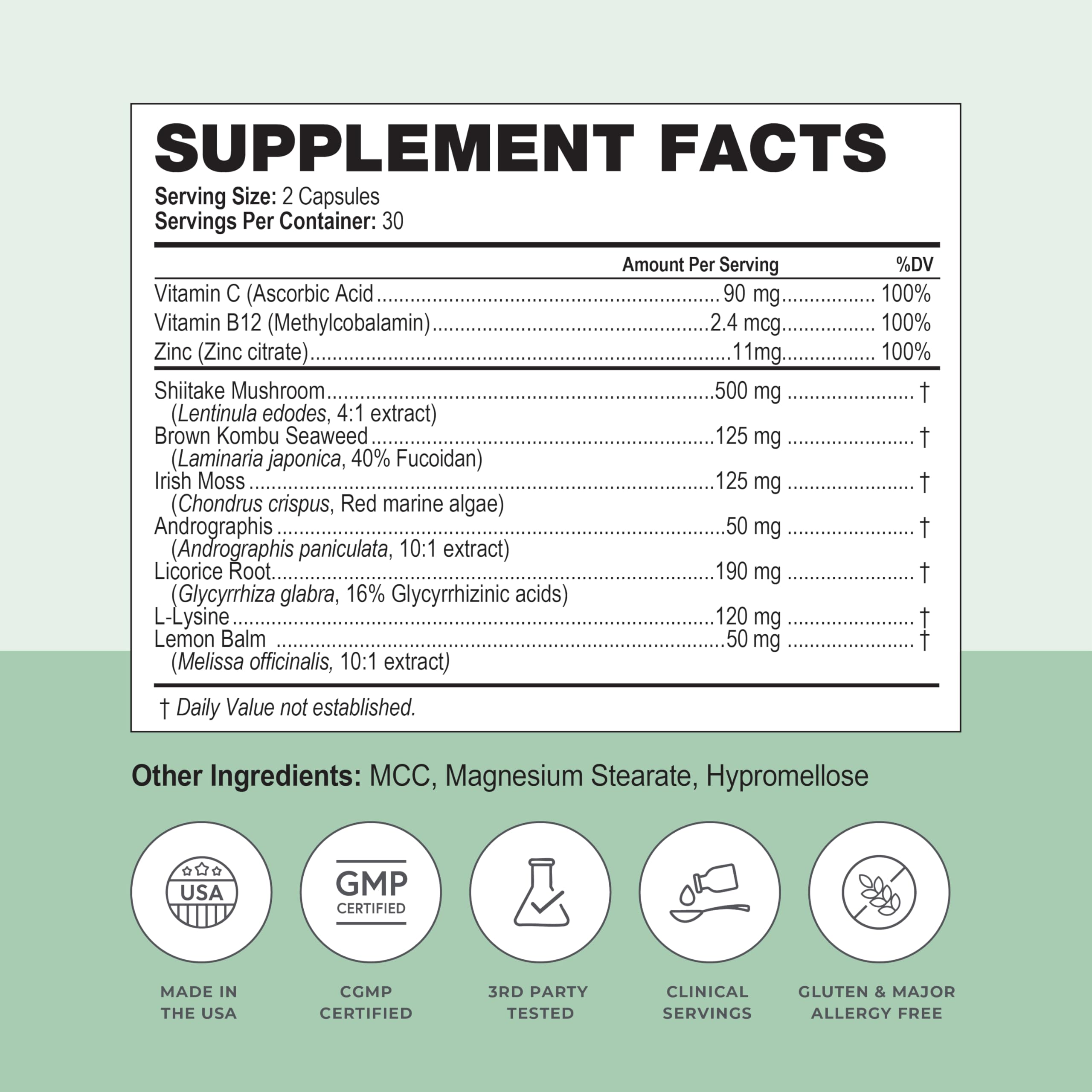 Papillex Simplix zinc indicates mineral support for immune function.