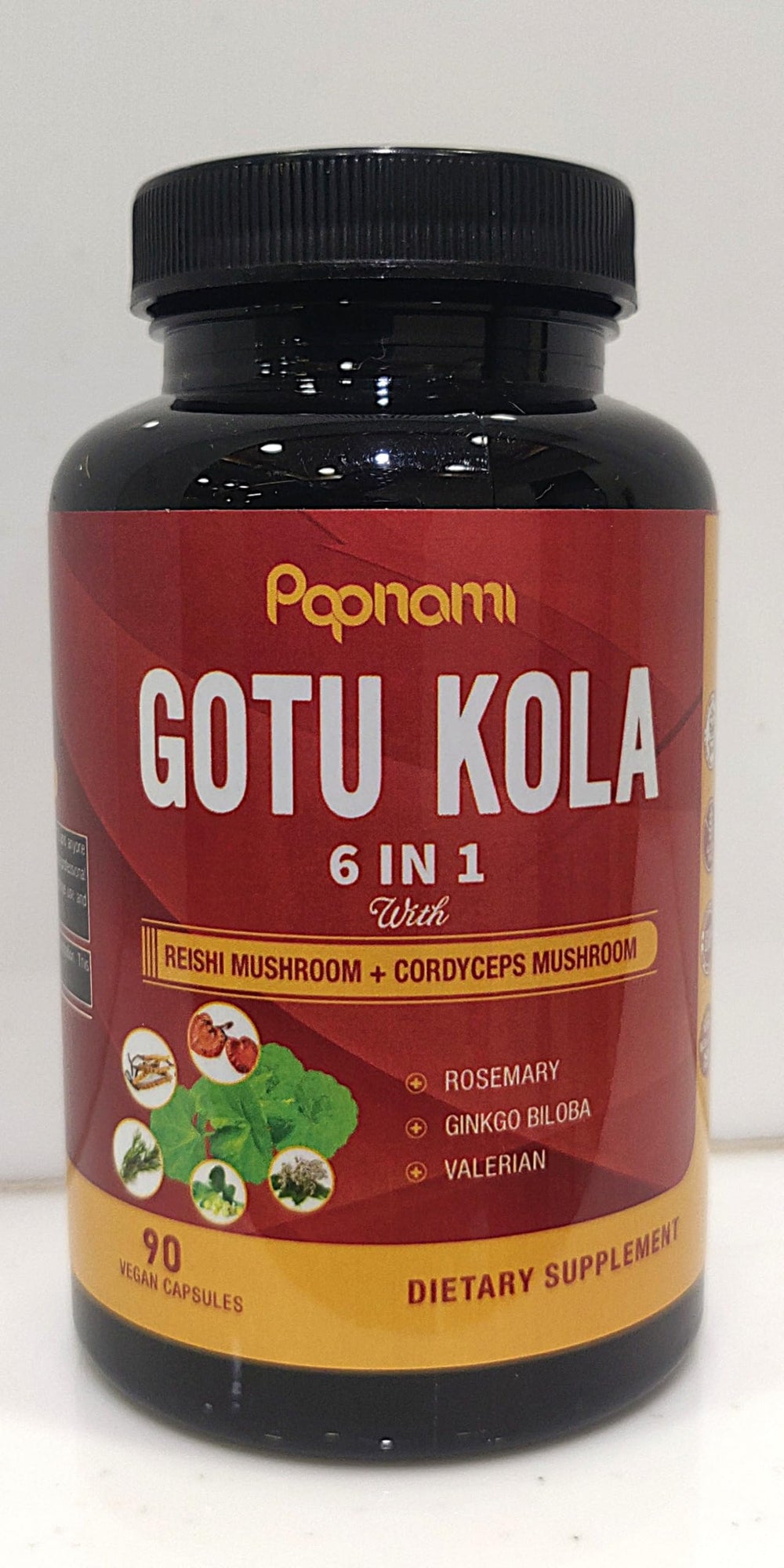 Papnami Gotu Kola Extract Capsules bottle-front supports daily mental clarity