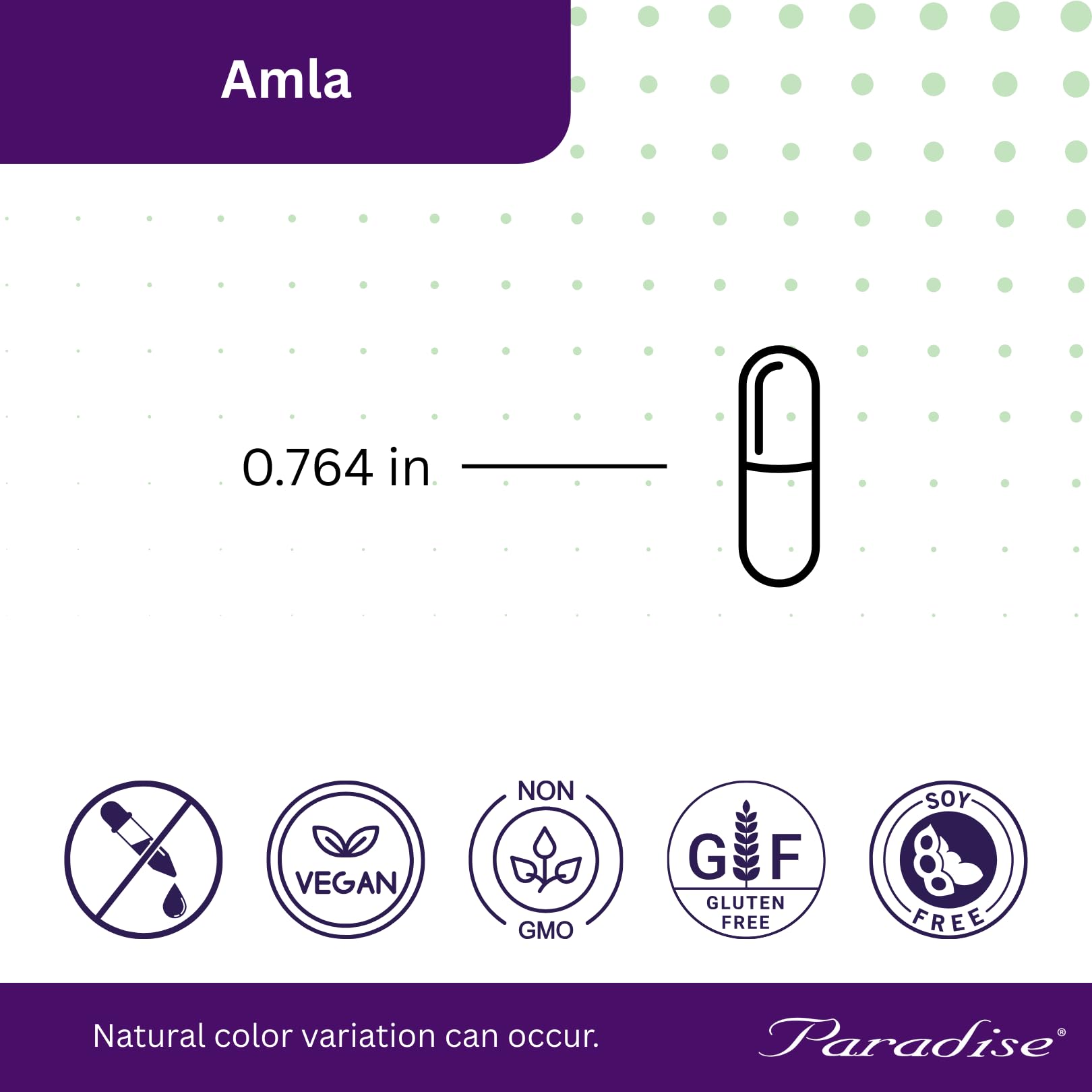 Paradise Herbs Amla fruit extract powder emphasizes potent whole-spectrum nutrients.