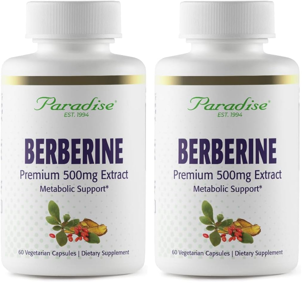 Paradise Herbs Berberine Extract bottle front for daily wellness support.