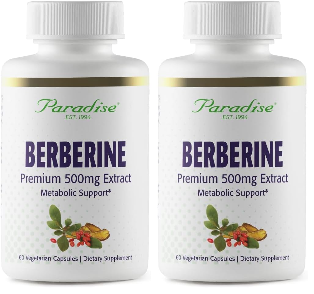 Paradise Herbs Berberine Extract bottle front for daily wellness support.