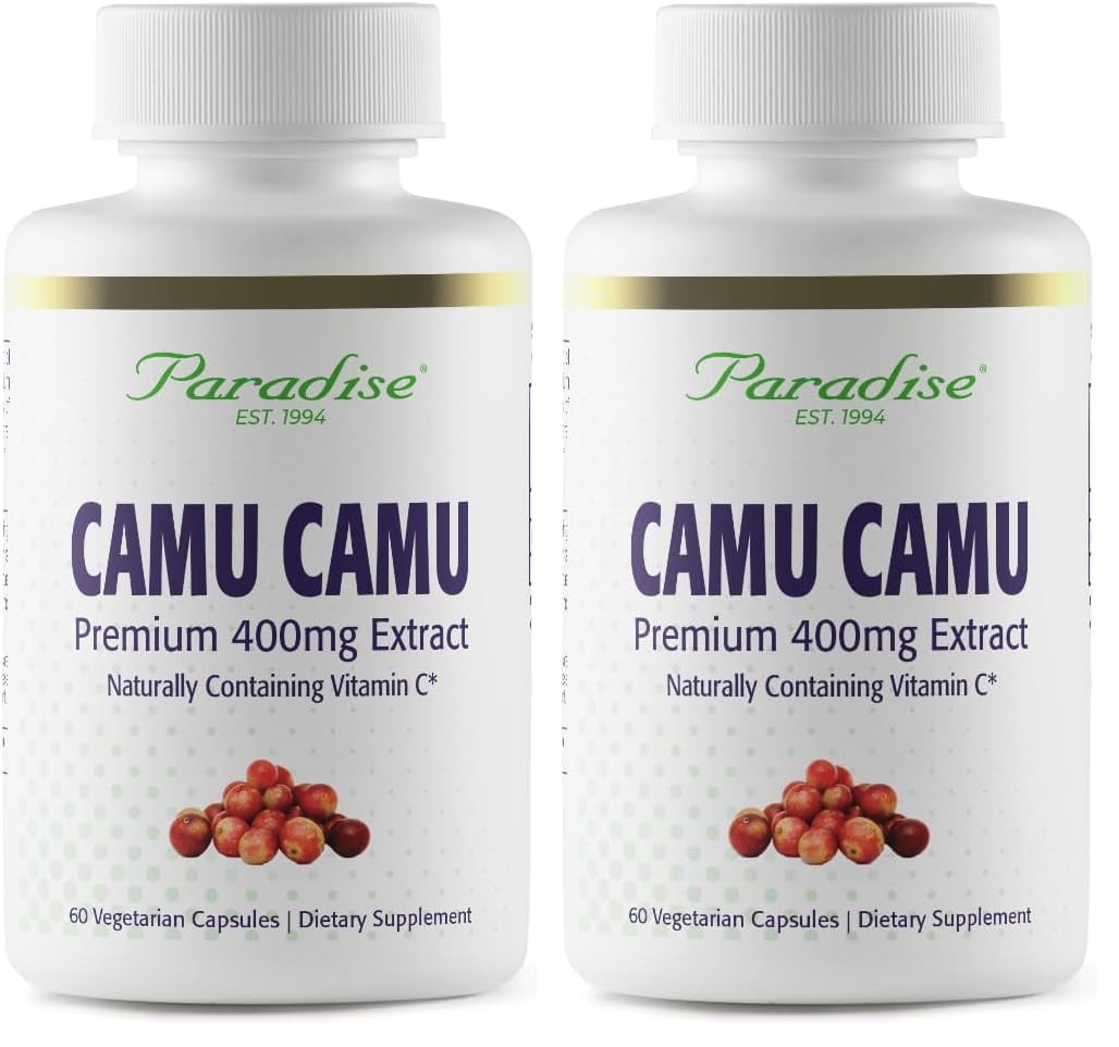 Paradise Herbs Camu Camu extract bottle front highlights daily wellness use