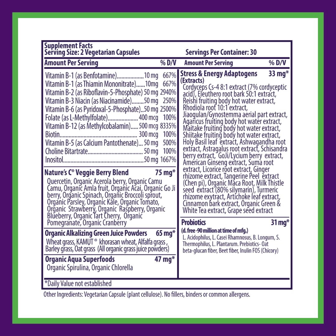 Paradise Herbs Earths Blend B-Complex immunity mushrooms array signals immune-healthy nutrients
