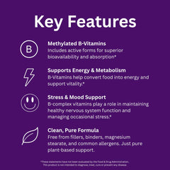 Paradise Herbs Earths Blend B-Complex label closeup conveys quality and wholefood ingredients