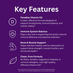Paradise Herbs Earths Blend probiotics and greens packaging conveys purity and holistic care.