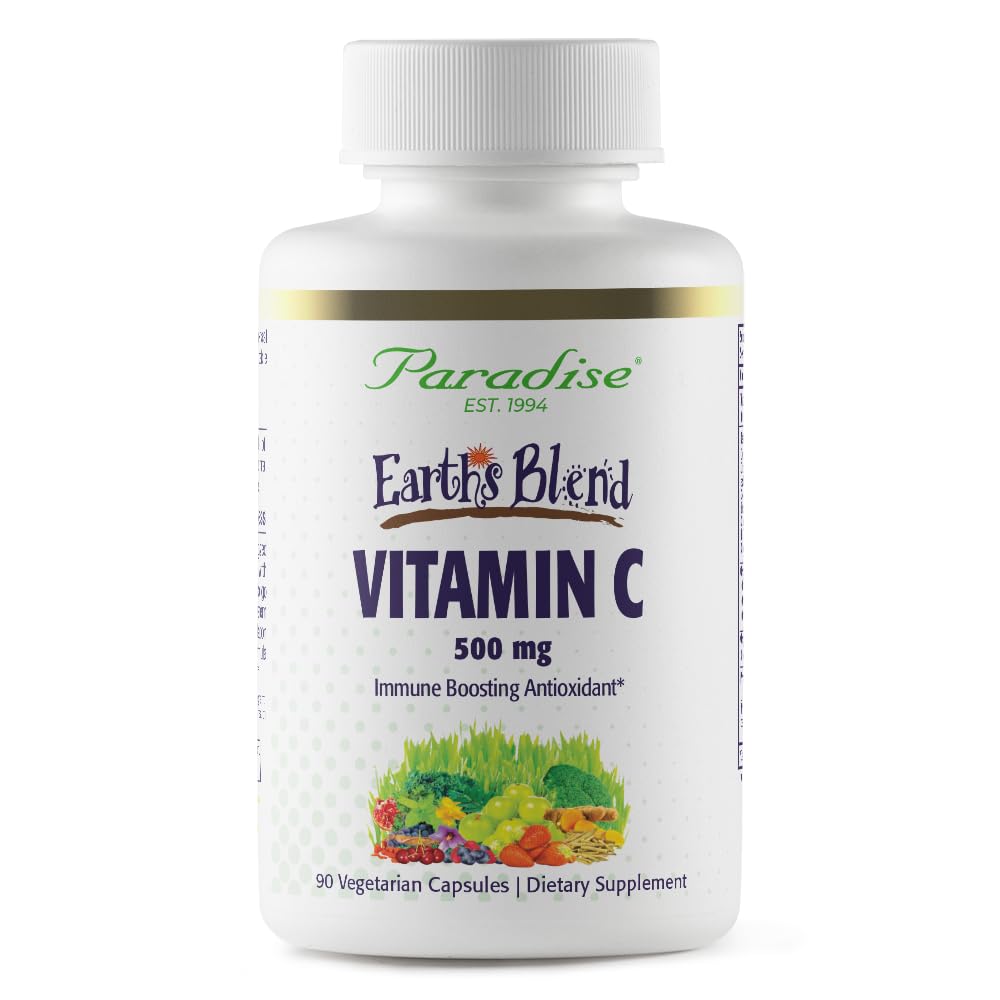 Paradise Herbs Earths Blend Vitamin C bottle front for immune support