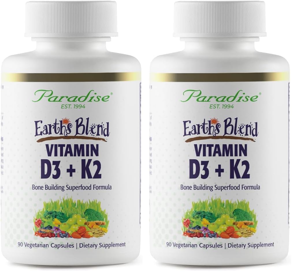 Paradise Herbs Earth’s Blend bottle front for potential bone support.