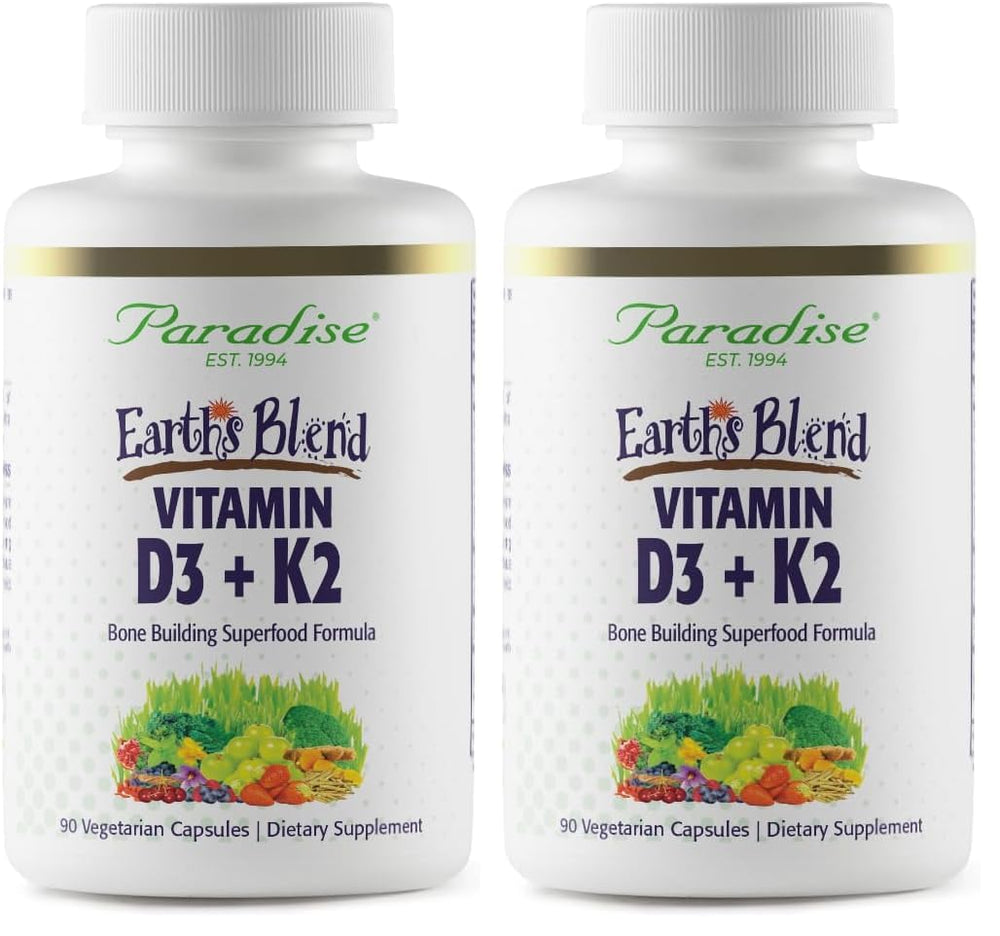 Paradise Herbs Earth’s Blend bottle front for potential bone support.