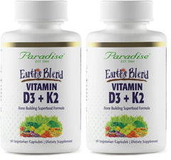 Paradise Herbs Earth’s Blend bottle front for potential bone support.
