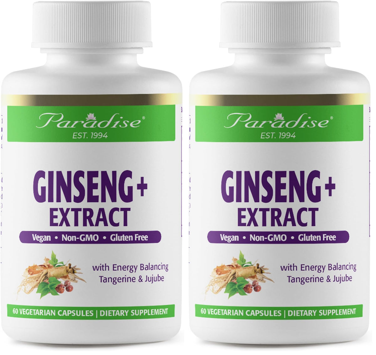 Paradise Herbs Ginseng Root Extract energy capsules for daily vitality