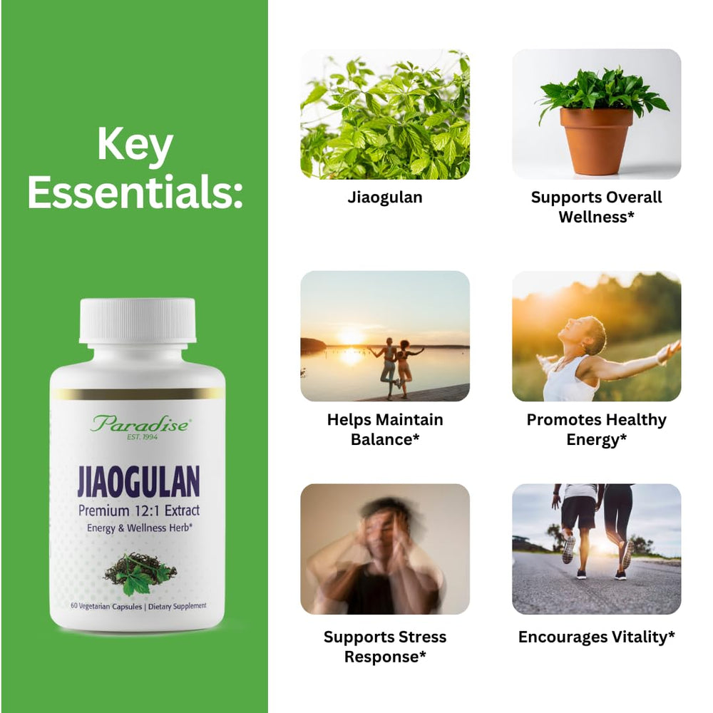 Close-up of Jiaogulan capsules highlighting non-GMO ingredients