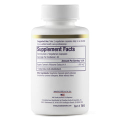 Paradise Herbs turmeric capsules pack for convenient daily supplementation and routine.