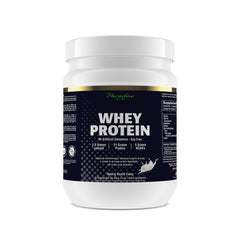 Paradise Herbs whey protein vanilla tub for post-workout muscle support