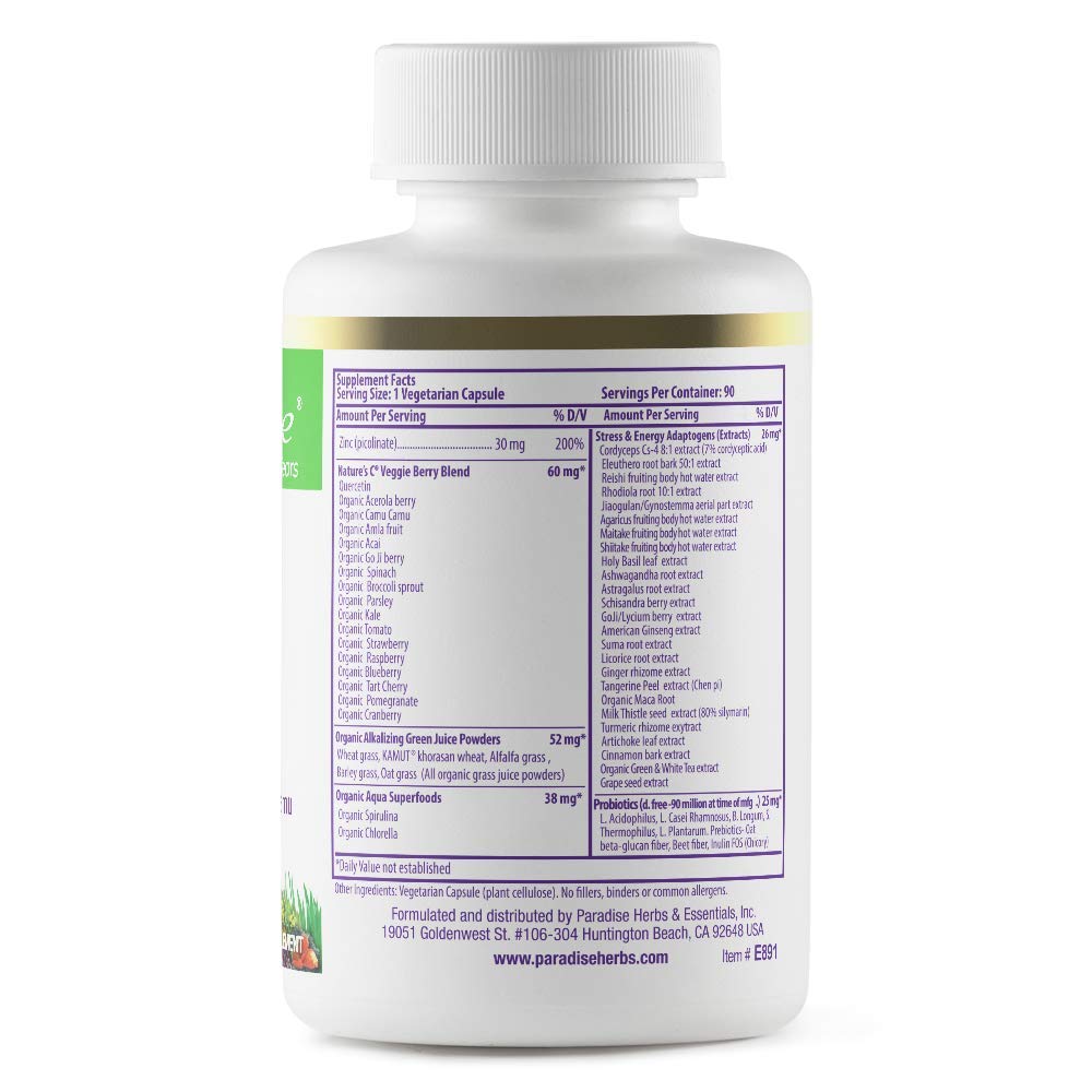 Paradise Herbs Zinc capsules pour demonstrates easy daily dosing.