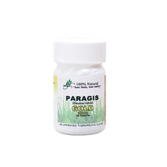 Paragis Gold Capsules close-up of label showing 900 mg dosage for easy dosing