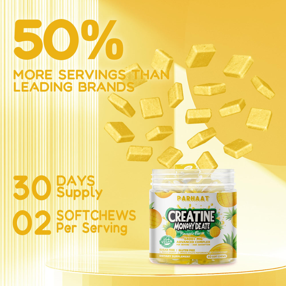 Packaging sits on a wooden surface, reinforcing natural branding and practical storage for Parhaat Chews.