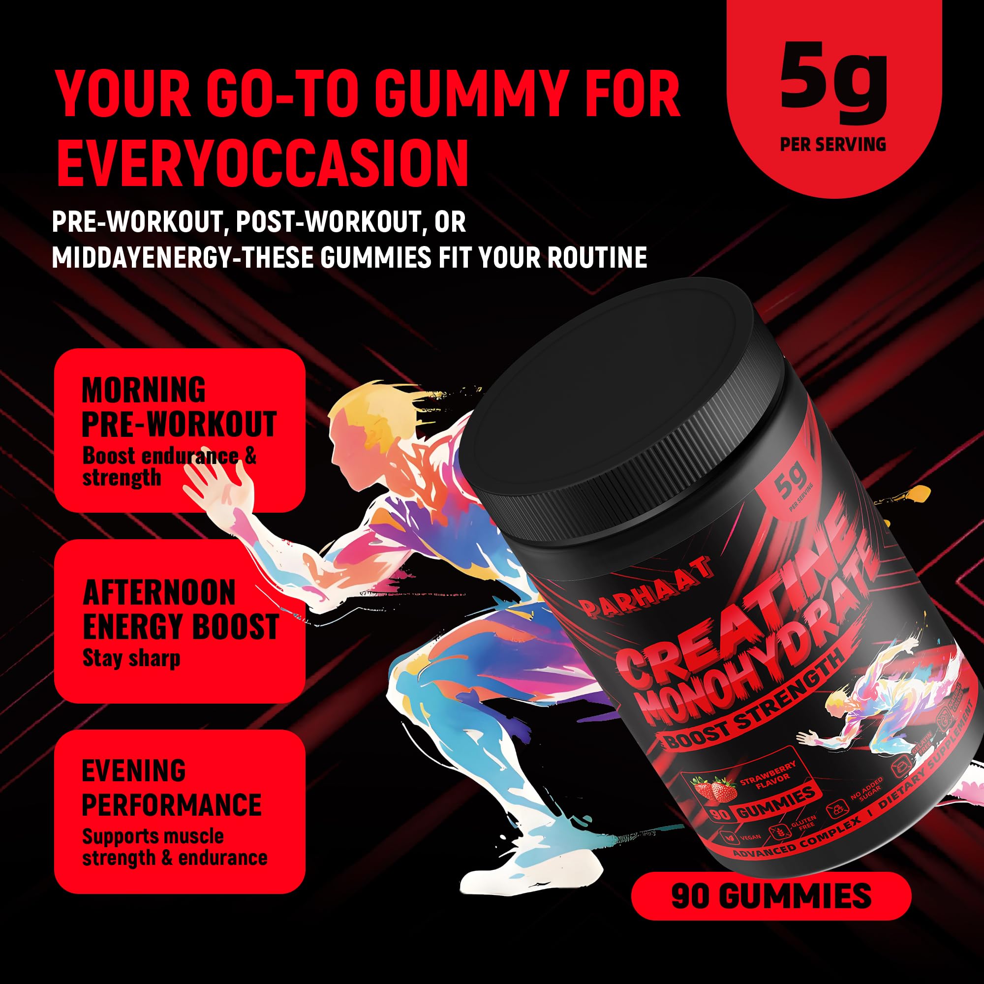 Parhaat gummies packaging shows GMP-compliant production and traceable ingredients