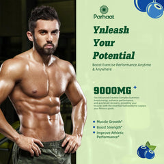 Parhaat EAA Gummies label closeup with gluten-free and non-GMO notes.