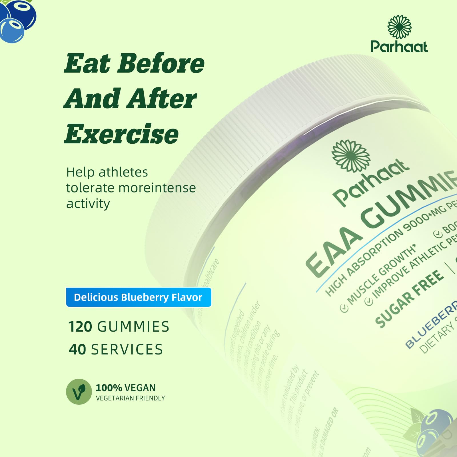 Parhaat EAA Gummies packaging inner pouch showing freshness seal.