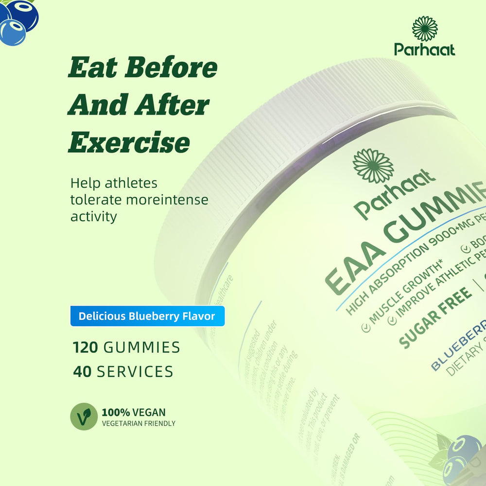 Parhaat EAA Gummies packaging inner pouch showing freshness seal.