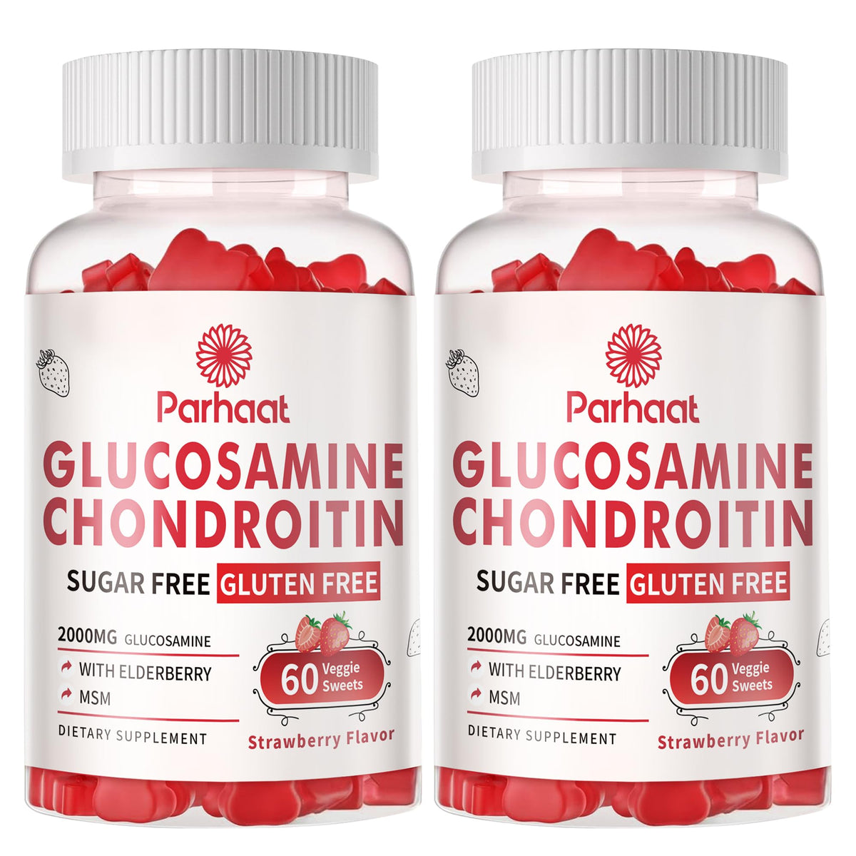 Parhaat glucosamine chondroitin gummies bottle for easy joint support