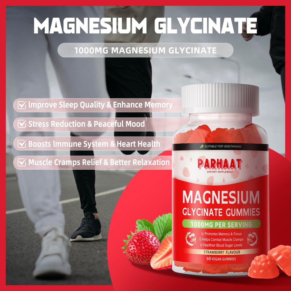 Parhaat Magnesium Glycinate Gummies family-friendly packaging promotes safe use.