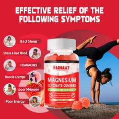 Parhaat Magnesium Glycinate Gummies ingredients panel highlights vitamins and CoQ10.