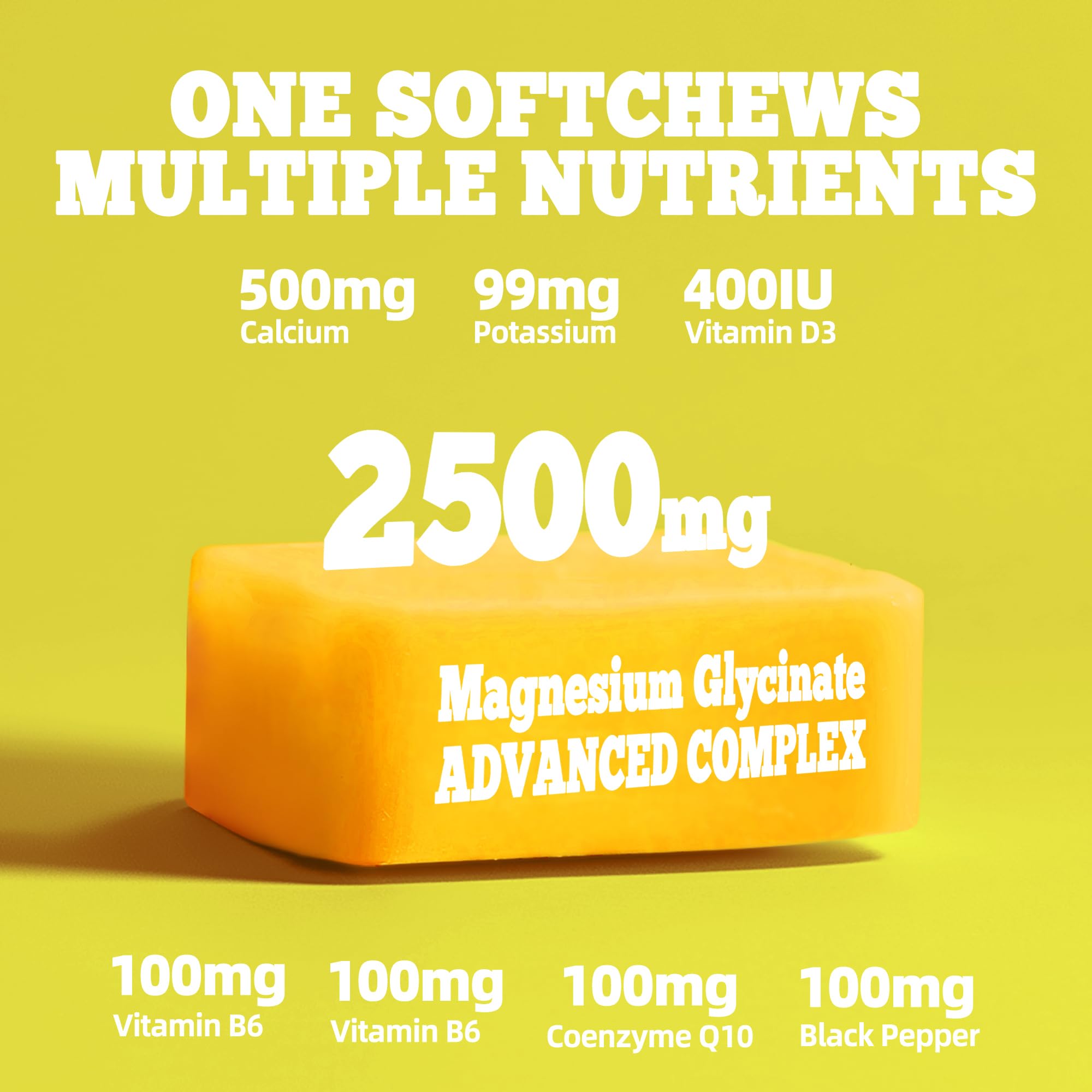 Parhaat magnesium glycinate soft chews bottle close-up with vitamin D B6 CoQ10.