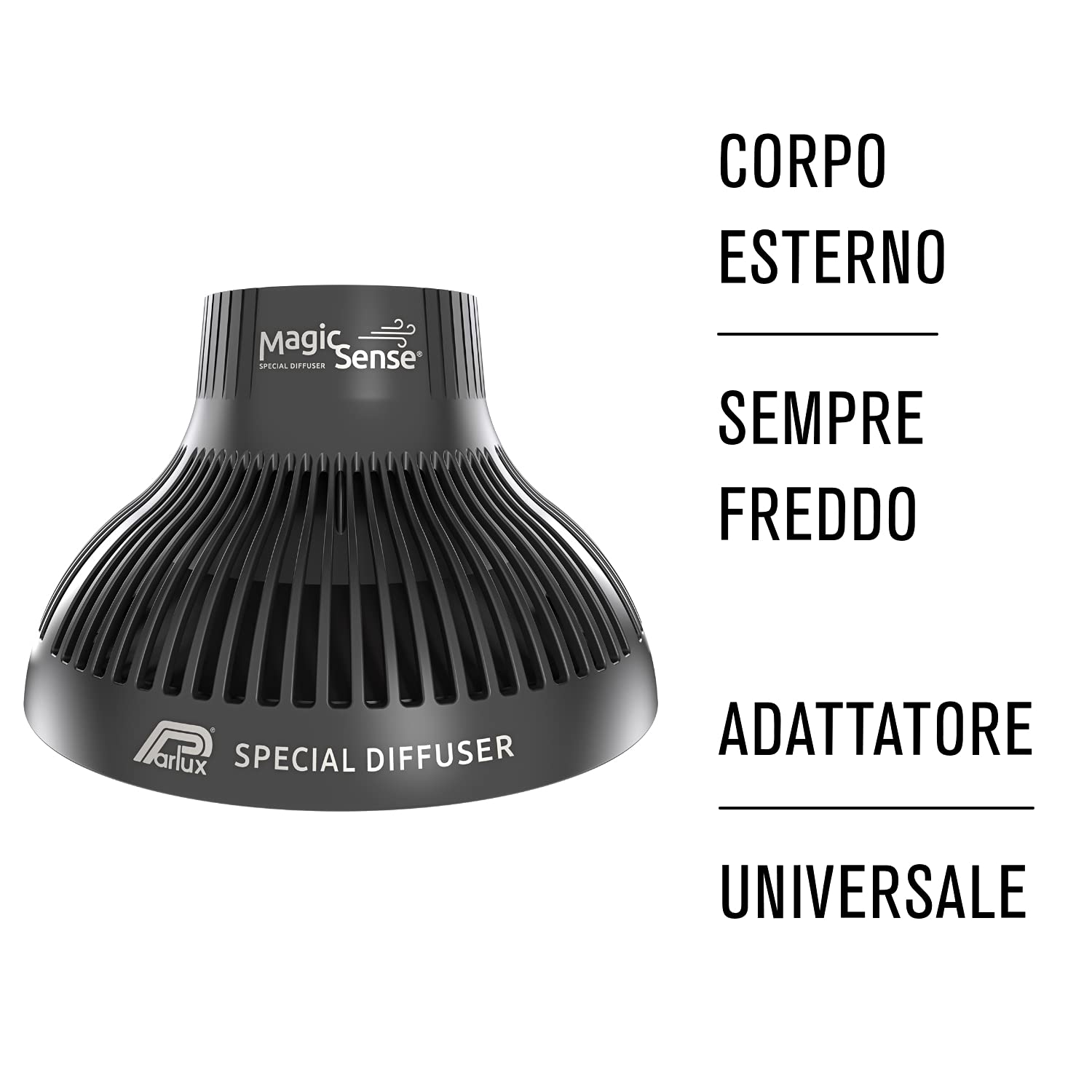 Parlux Magic Sense Diffuser compatible with most Parlux dryers for versatile use.