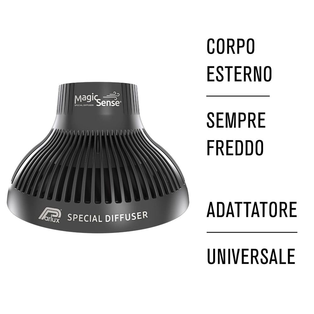 Parlux Magic Sense Diffuser compatible with most Parlux dryers for versatile use.