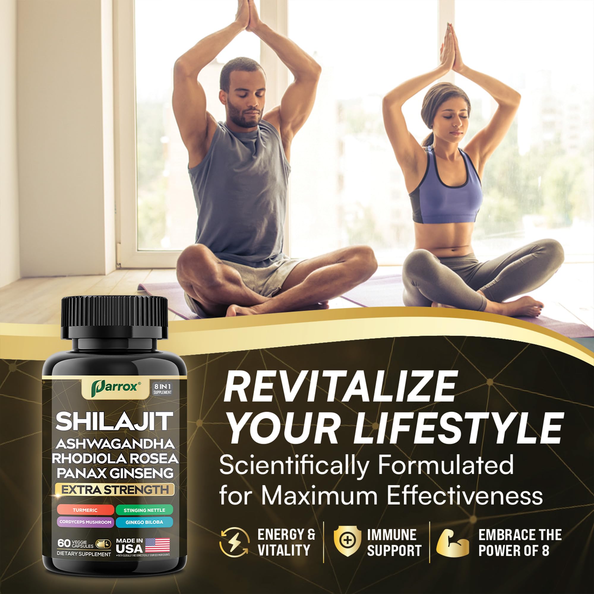 Parrox ashwagandha-panax-ginseng image highlights key adaptogens for stress-friendly days.