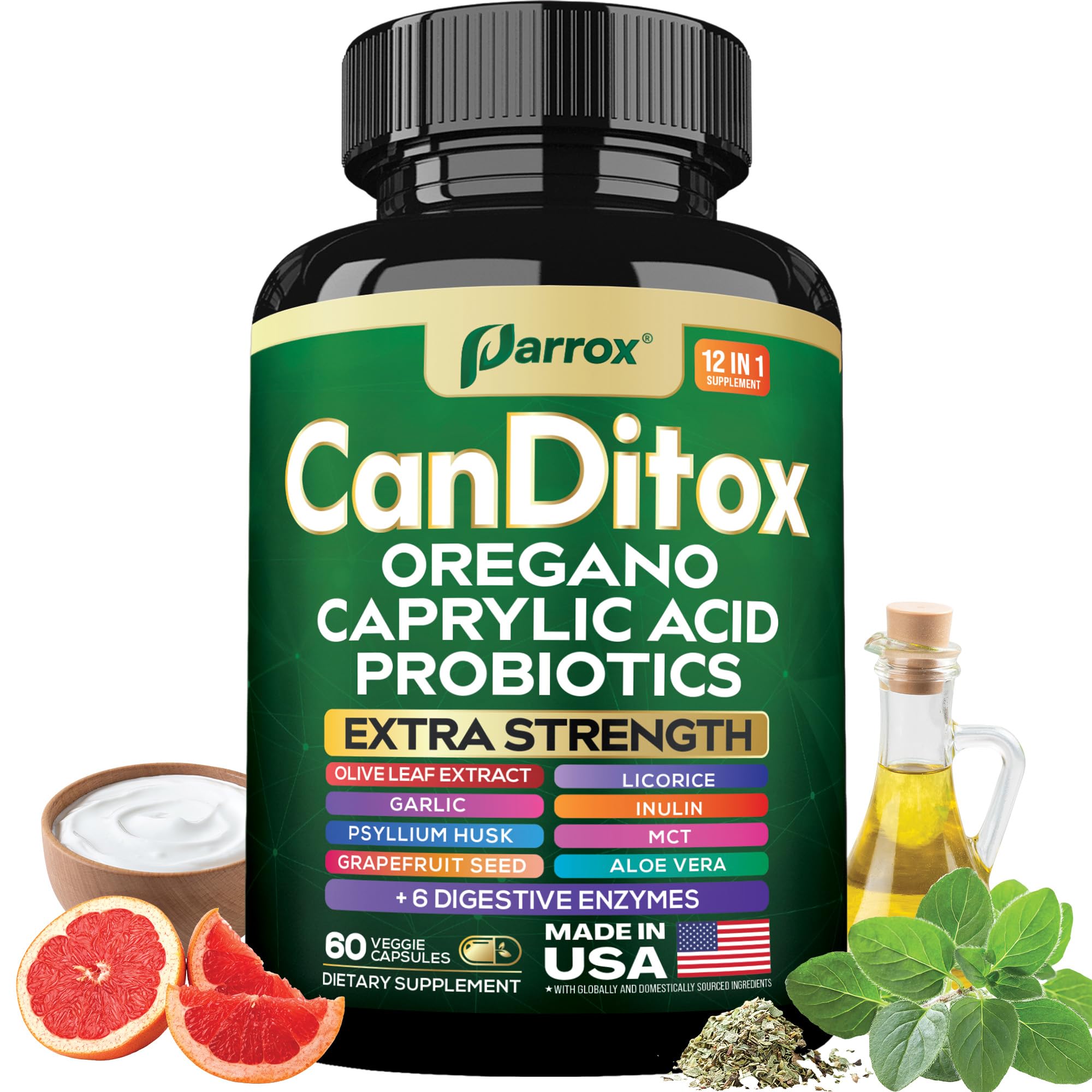Parrox Canditox bottle front reveals a clean, capsule-based formula.