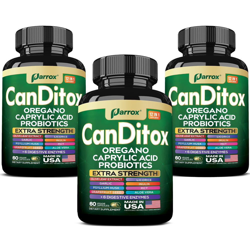 Parrox Canditox capsule with oregano oil for daily balance on the go.