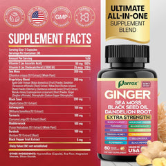 Parrox Ginger 16-in-1 capsules designed for easy everyday supplementation.