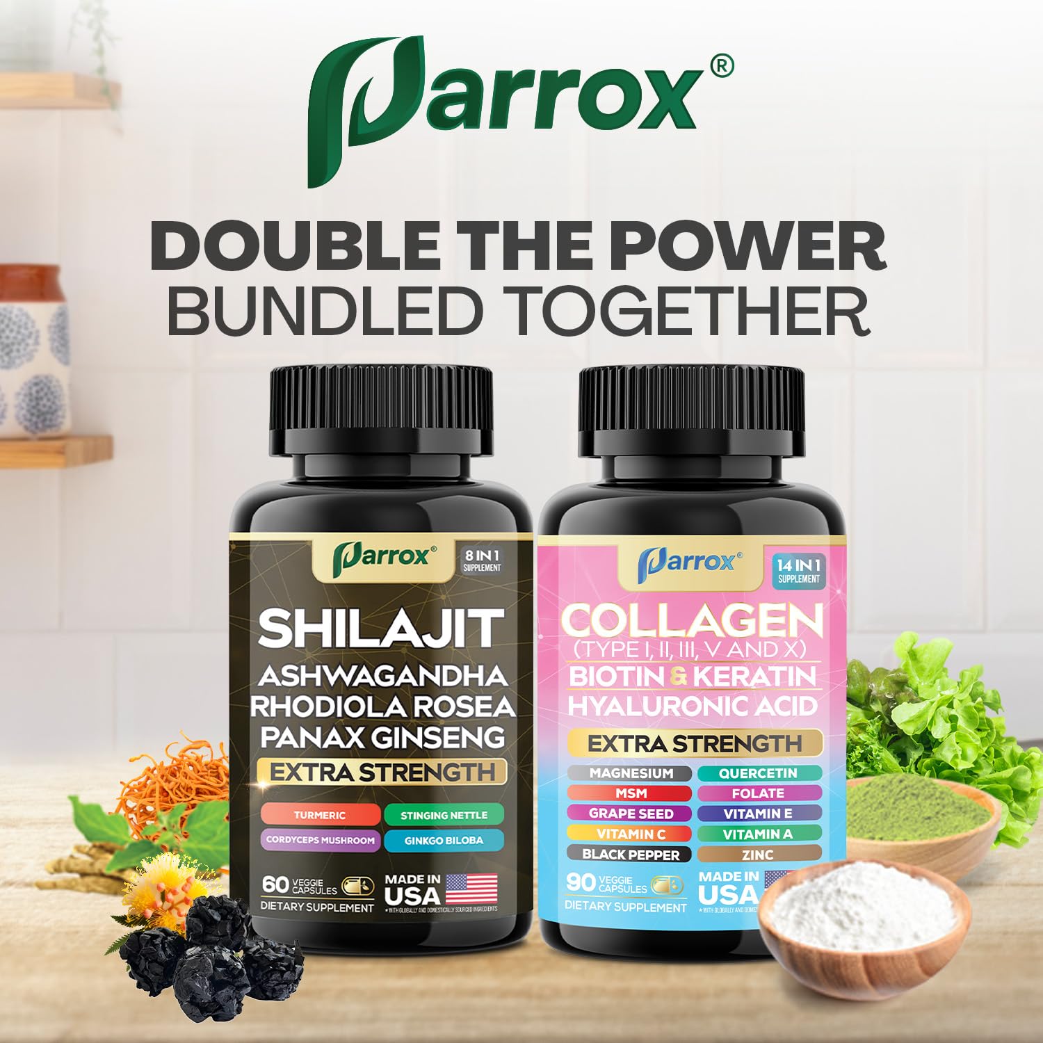 Parrox clean-label ingredients visual highlighting natural formulation