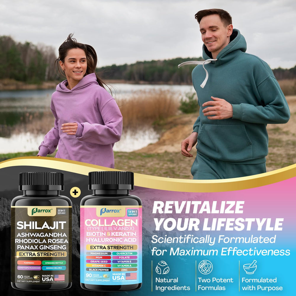 Parrox collagen-14-in-1 keratin zinc capsules for hair and nails