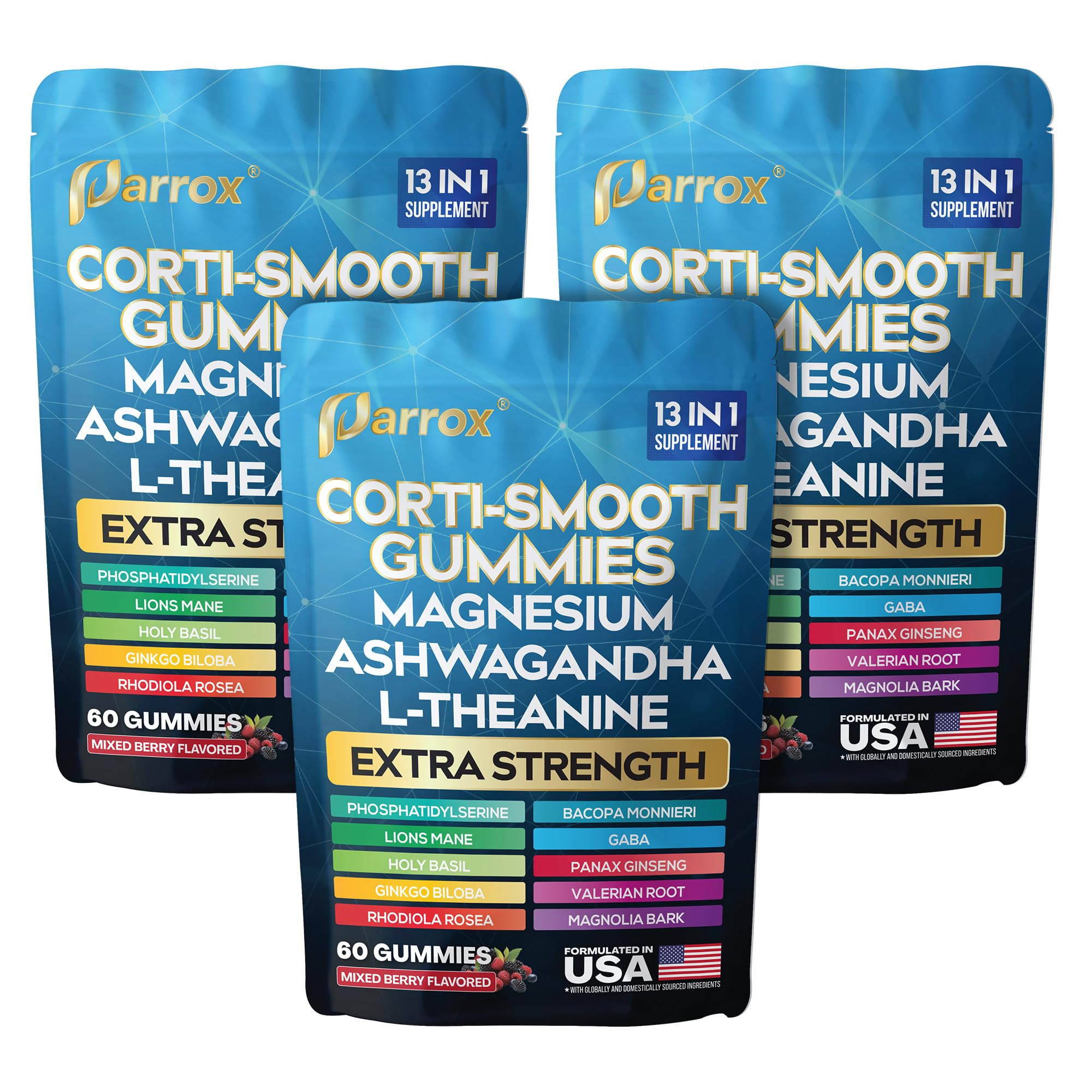 Parrox Corti-Smooth bottle pour illustrates easy cortisol support on the go.