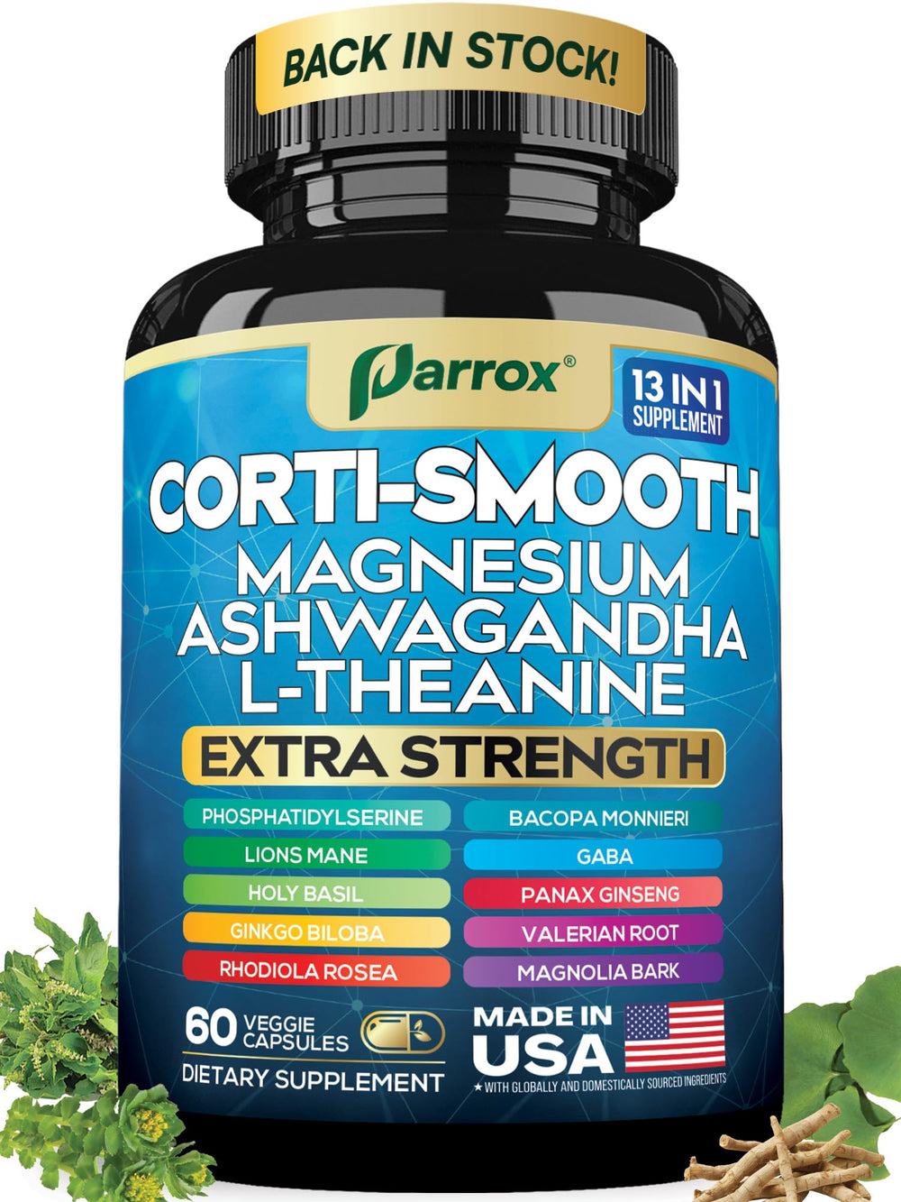Parrox Corti-Smooth bottle on a clean desk for daily wellness support