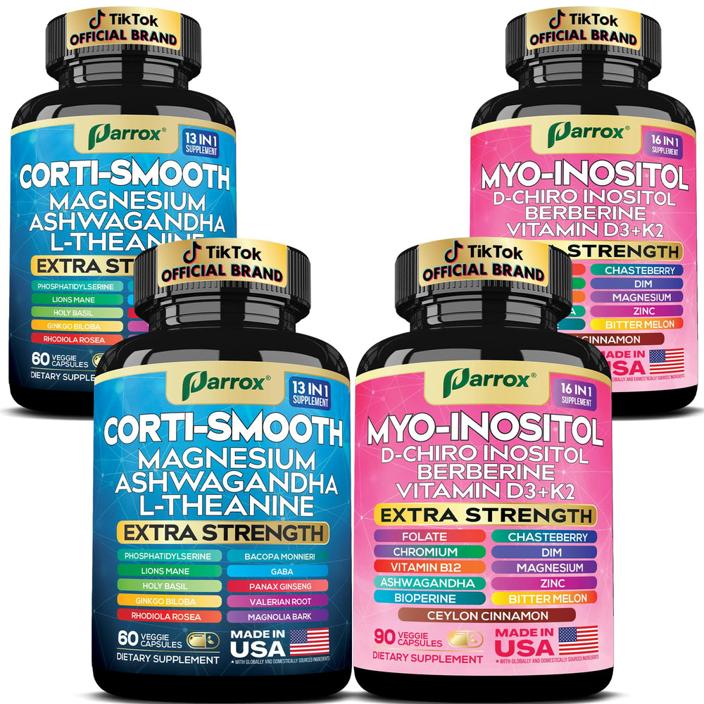 Parrox Cortisol Balance bottle pour illustrating daily calm and mood balance.