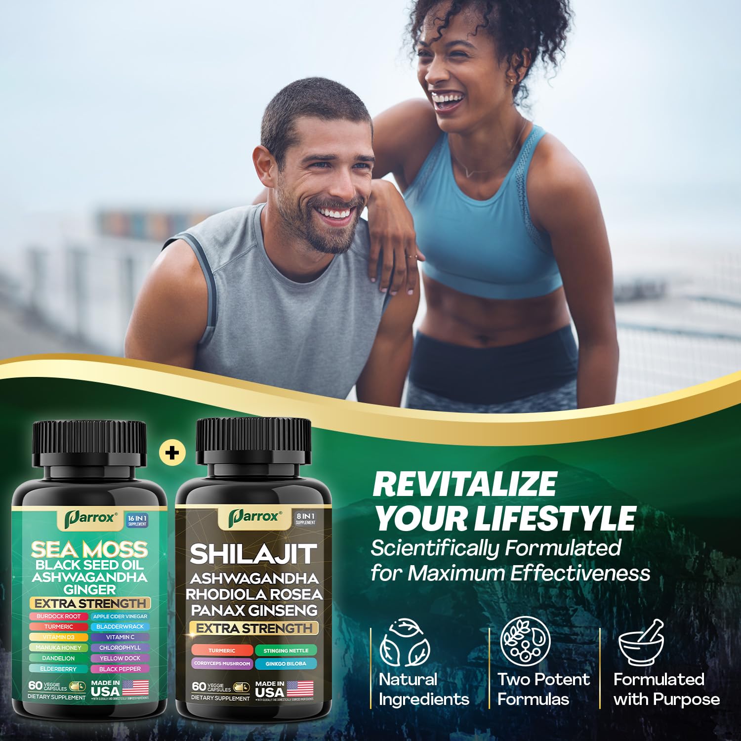 Parrox Dynamic Vitality Bundle label detail emphasizing clean-label ingredients