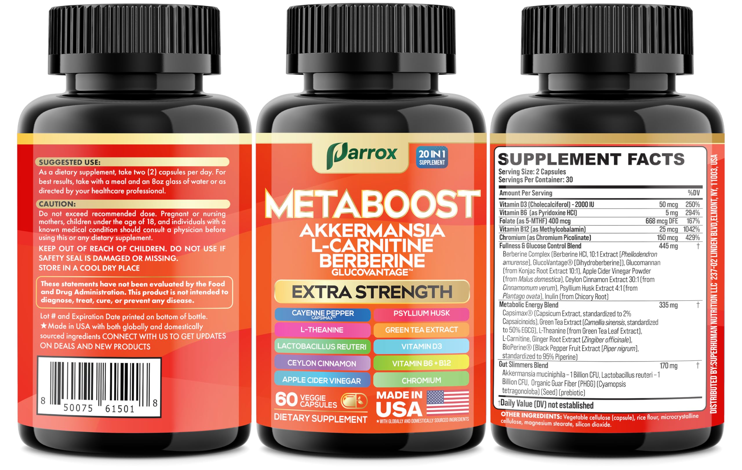 Parrox GLP-1 Booster daily-use scene with water and capsule.