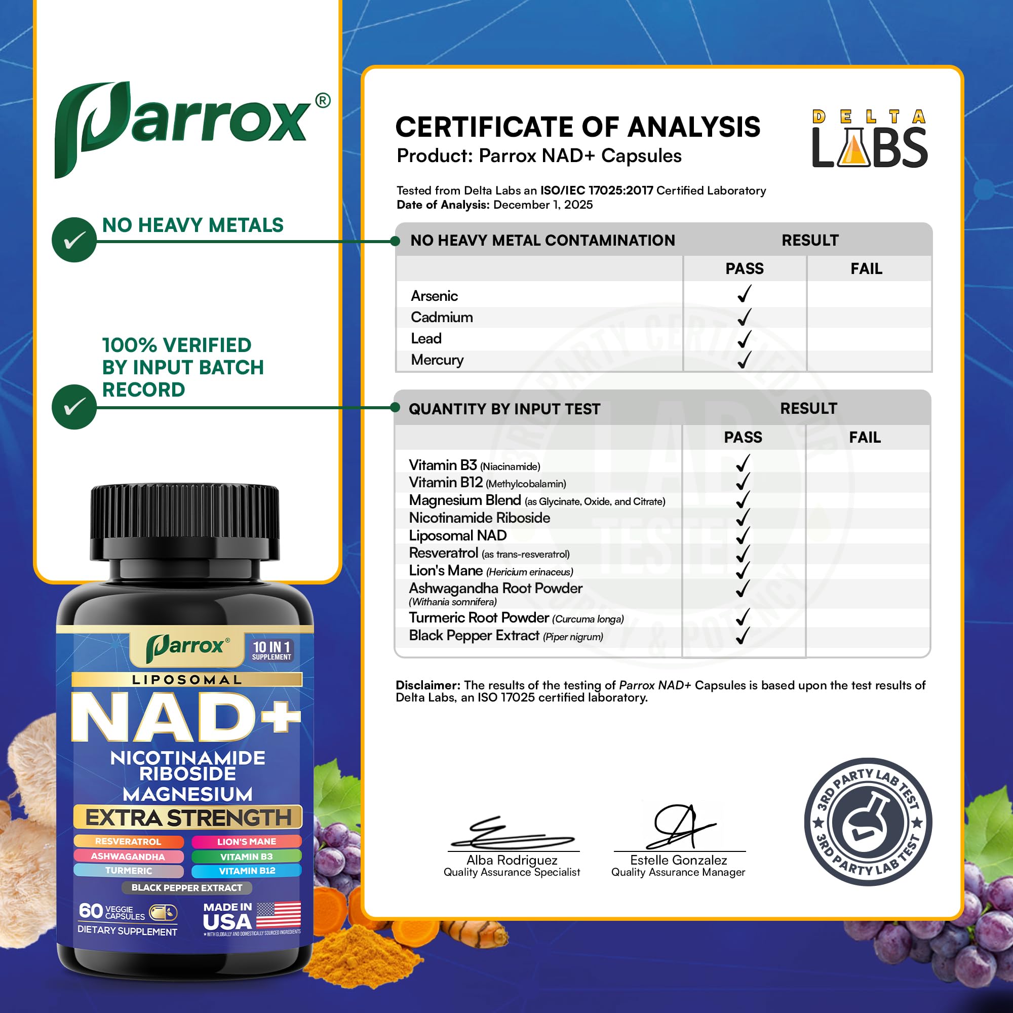 Parrox NAD+ daily-use routine suggesting simple capsule consumption