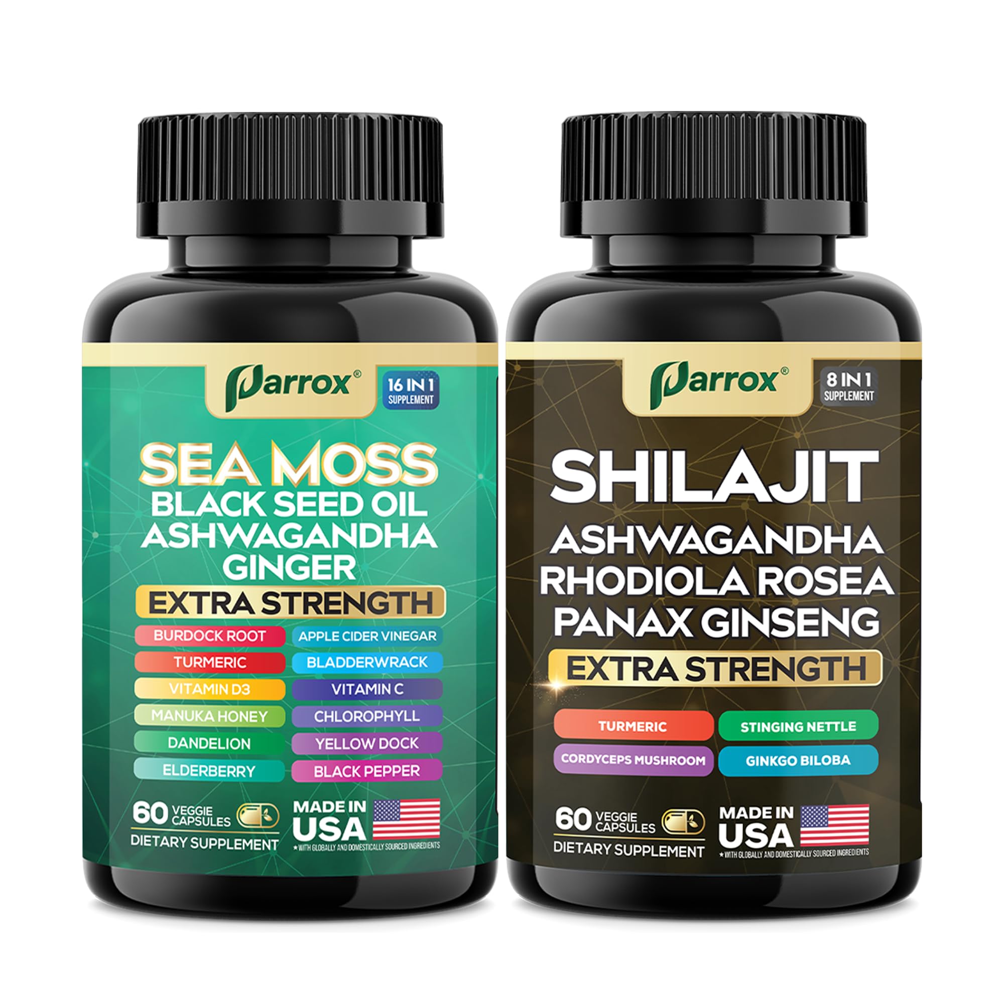 Parrox Rhodiola Rosea 100mg capsules support focused energy