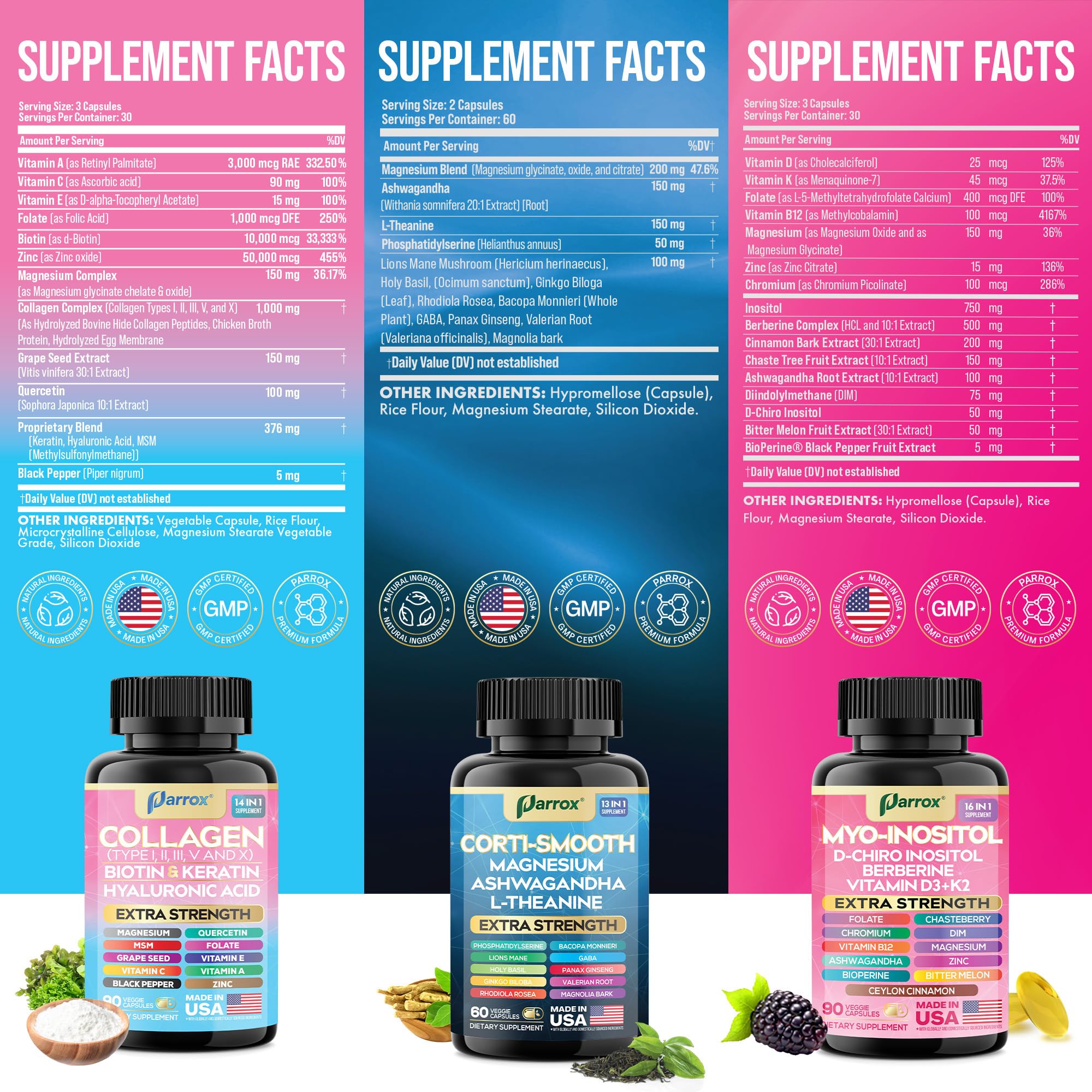 Parrox She Shines Set biotin and keratin support for hair and nails