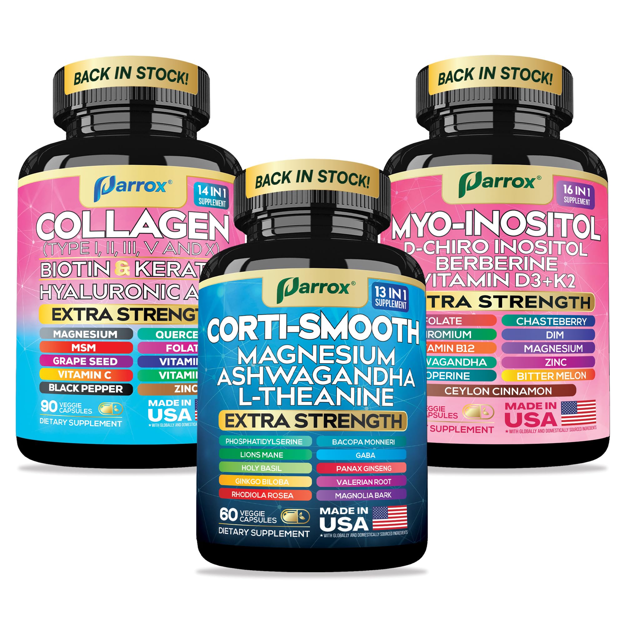 Parrox She Shines Set collagen peptides Types I–V promote hair vitality
