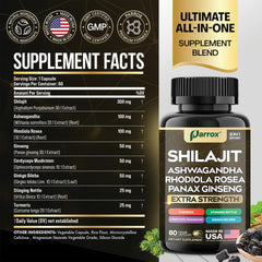 Parrox Shilajit capsules closeup highlighting easy daily format